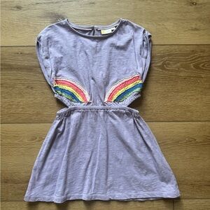 Mini Boden Purple Rainbow Dolman Sleeve Sundress